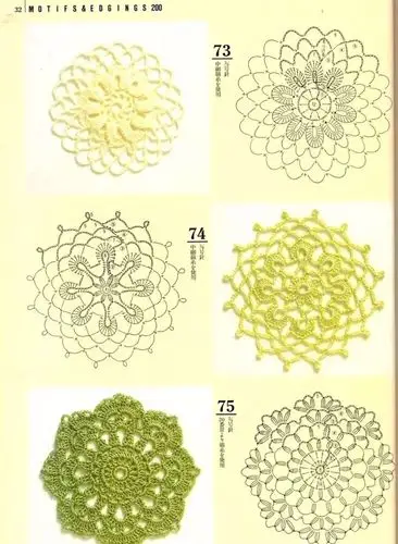 整书单元花小物镂空配饰毛衣钩针钩花图解