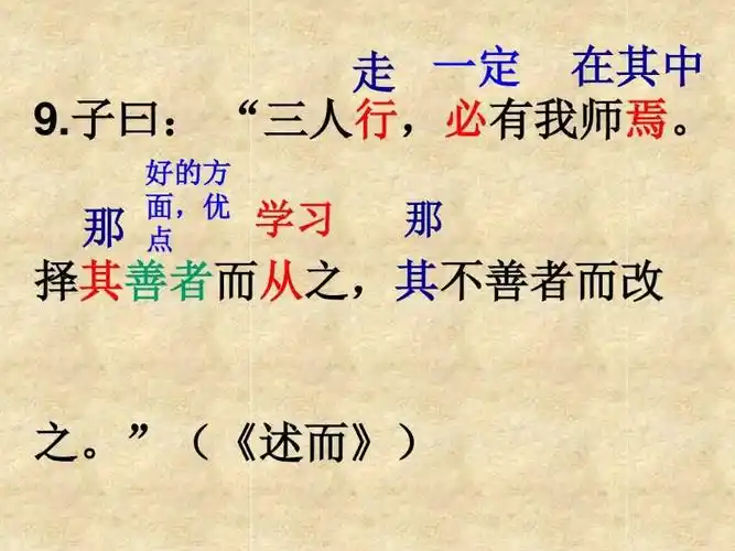 子曰:"三人行,必有我师焉.择其善者而从之,其不善者而改之".