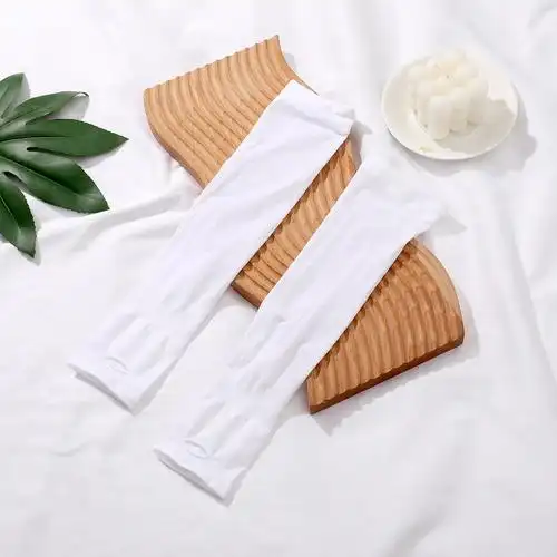 厂家直销雪纺防晒袖套夏季加长防晒套袖可穿手指户外骑行防紫外线