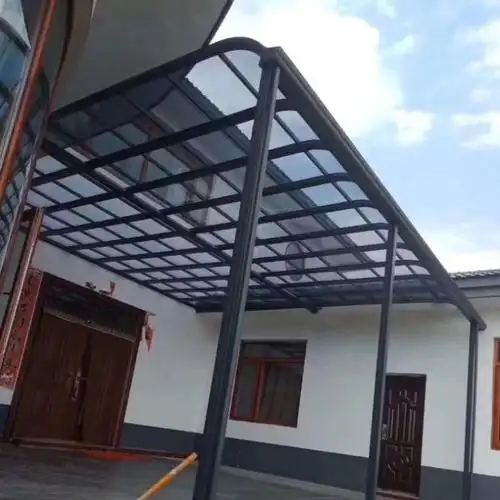 莜歌雨棚厂家 露台阳台铝合金雨棚 别墅耐力板阳台遮阳棚 透明阳台