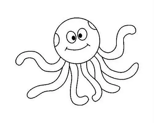 教你画一只章鱼简笔画步骤图解教程