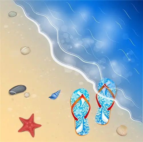 扁平化沙滩插画设计元素素材免费下载(图片编号:8547717)-六图网