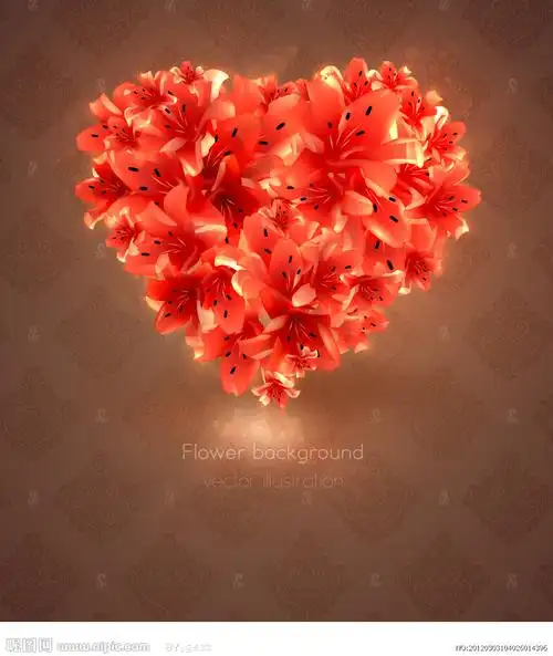 爱心梦幻花纹花朵图片