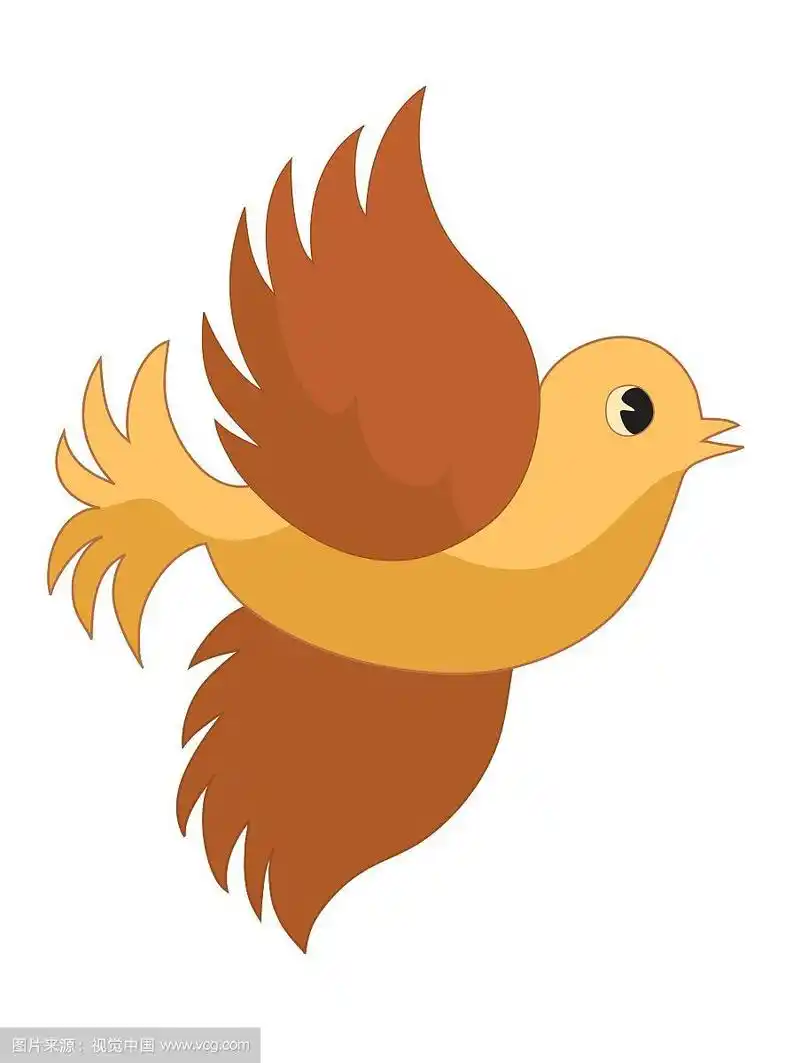 矢量插图的单一飞行的鸟