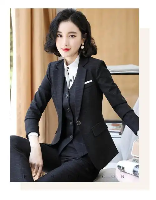 【全新】哥弟商场同款职业套装女2021新款时尚气质西装面试正装大学生