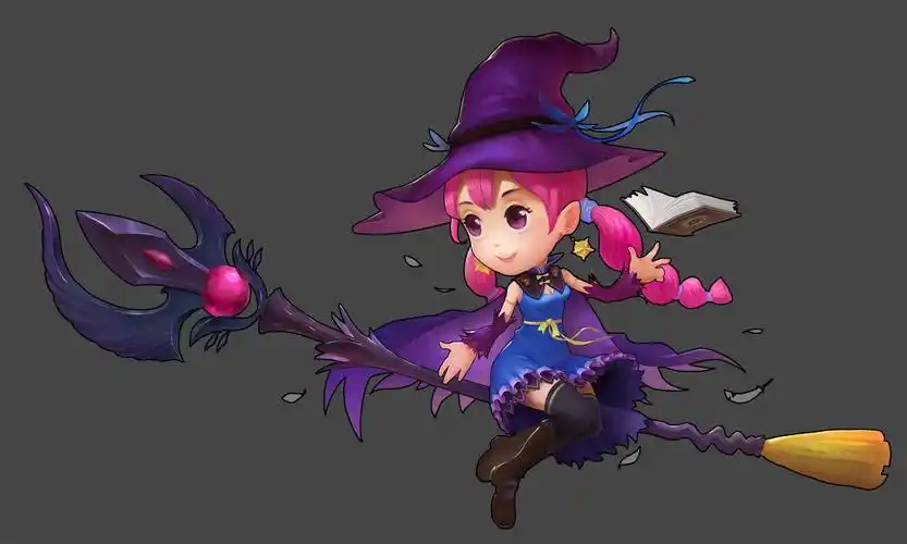 小女巫插画图片壁纸