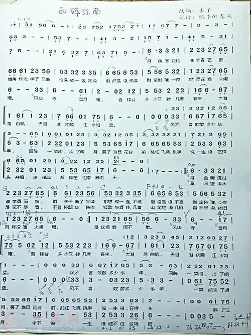 雨碎江南(罗平) - 流行古筝曲谱 - 古筝曲谱 - 古筝网