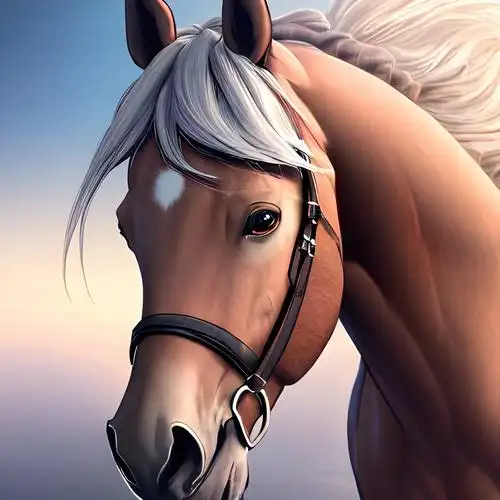 柔顺的骏马头像图片