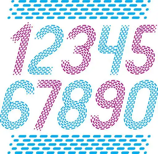 数字现代数字设置圆角,粗体,斜体图片