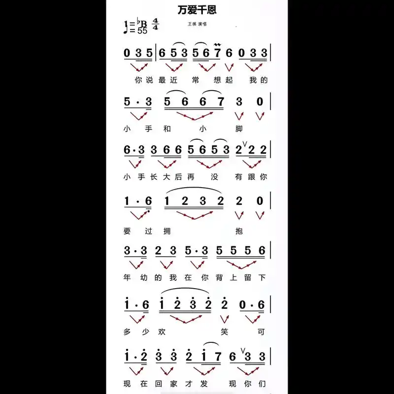 万爱千恩.#简谱 #识谱 #前奏一响拾起多少人的回忆 #一起 - 抖音