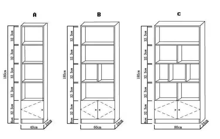 自由组合儿童书柜带门柜子实木松木简易置物储物书架书橱简约现代