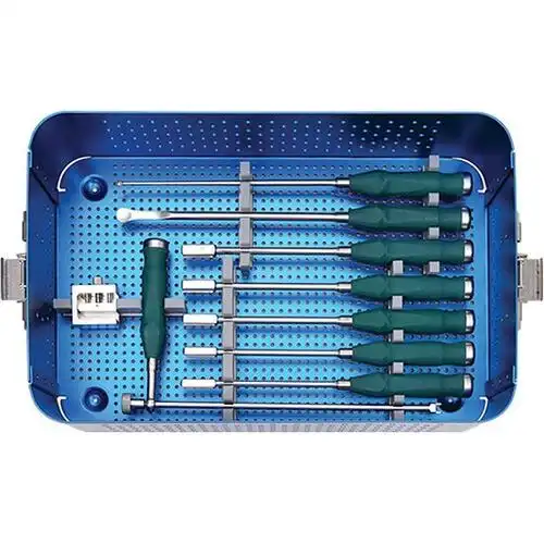 骨科手术器械脊柱 plif peek 笼和腰部钛笼仪器套装