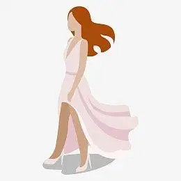 女生穿裙子站立素材