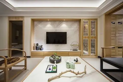 140平新中式设计色彩饱和且不鲜艳年轻人都喜欢的搭配