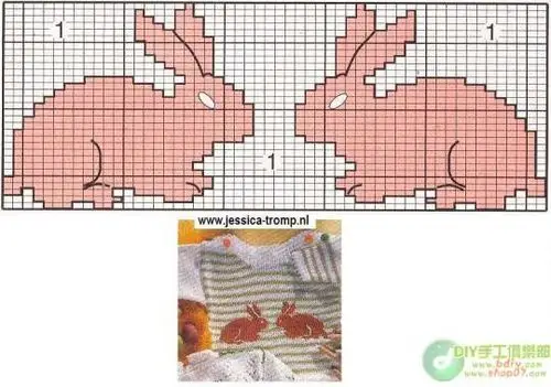 可爱温柔的小兔编织图案(3)