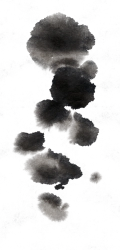 中国风墨迹喷溅渲染ps素材笔刷psd水墨笔触古典古风毛笔笔刷