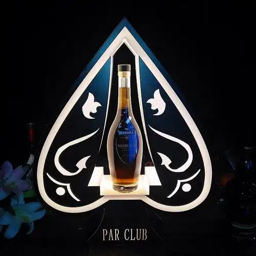 酒吧led发光黑桃a香槟酒座充电彩光创意定制酒架ktv高端酒托