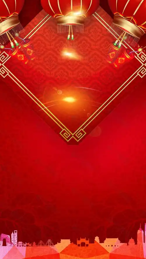 红色灯笼花纹h5背景素材背景素材免费下载(图片编号:8848790)-六图网