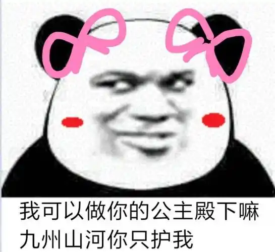 做你的公主殿下嘛九州山河你只护我熊猫头撩妹撩汉情话撩妹撩汉表情