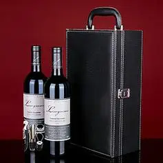 lawgrams春节送礼红酒双支礼盒装法多克炫银赤霞珠葡萄酒整箱干红2支