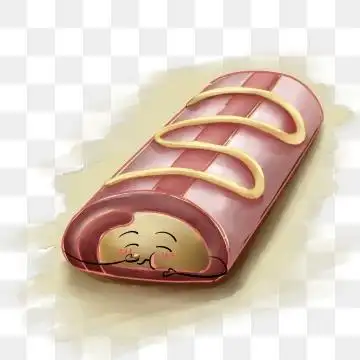 可爱毛巾卷蛋糕素卡通 可爱的 手绘的 美味的 甜点 食物 蛋糕店 生日