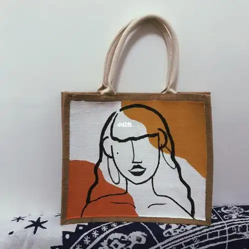 muji 麻袋手绘_无印良品怎么样_手绘_muji黄麻袋改造_兴趣爱好_手工