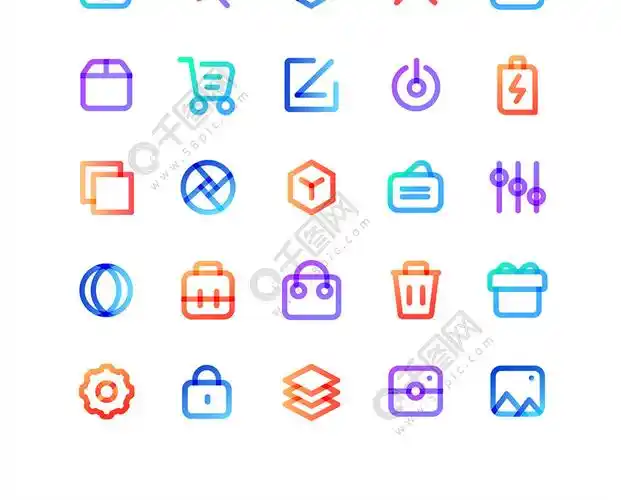 半透明叠加风格图标渐变矢量手机icon