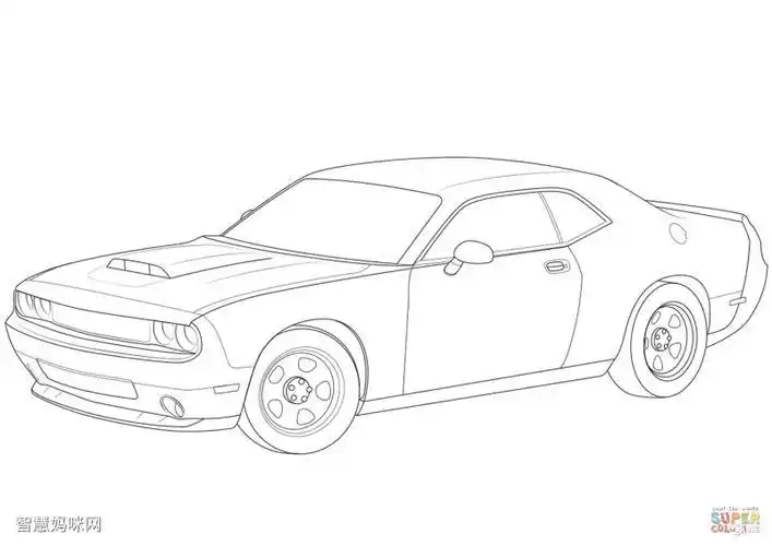 道奇汽车立体简笔画