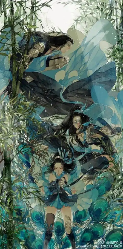 古风美男美女剑网三蓝衣