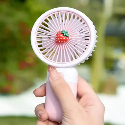 花田趣小风扇便携式随身手持小型充电可爱学生奖品礼物定制花朵鹅黄色