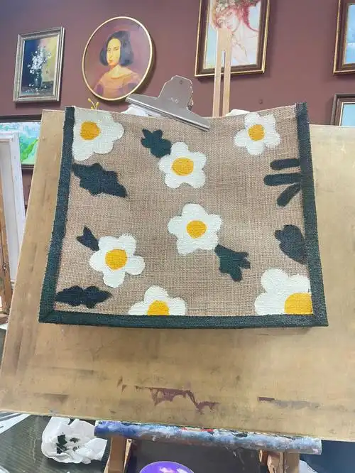 最近的一些手绘无印良品麻布包