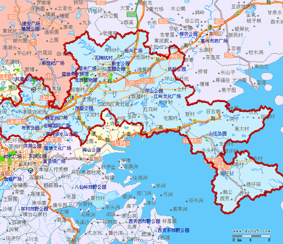 龙岗区地图_深圳地图_高清版_下载-政区地图