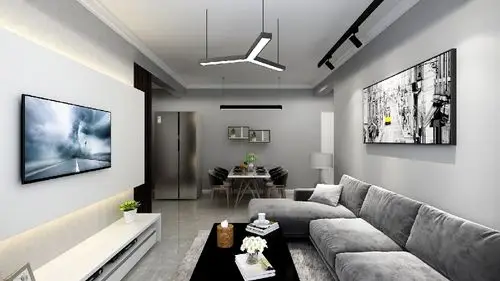 太铁90㎡后现代黑白灰风格