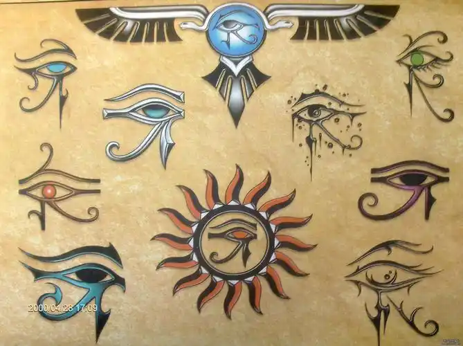 推荐一组个性的荷鲁斯之眼纹身图案