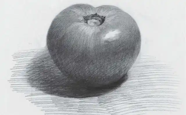 素描西红柿怎么画