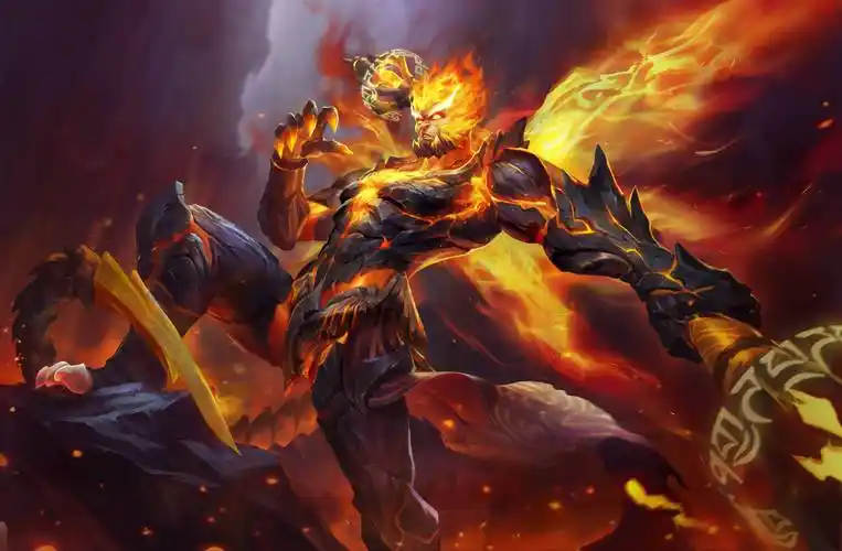 当时的王者荣耀高级皮肤很少,地狱火这款皮肤以炫酷的特效还有帅气的