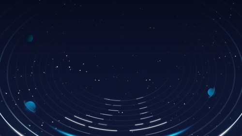 线条几何风卡通宇宙ppt背景