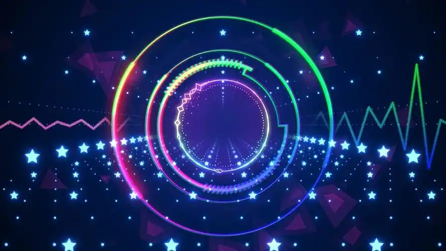 led光效粒子舞台背景背景视频ae模板