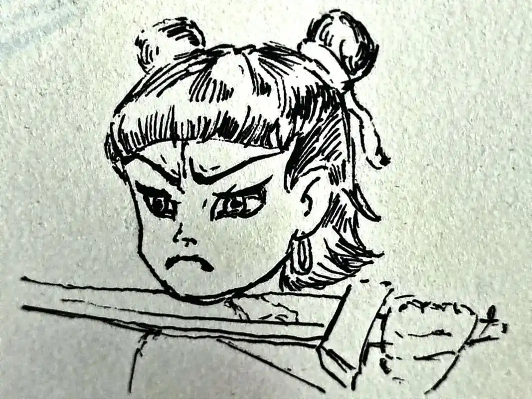 痛仰.哪吒嘴巴没画好,没画出抿嘴的那种感觉##日常瞎画 #哪