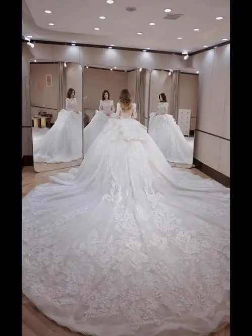 5米奢华宫廷大拖尾苏州婚纱租赁