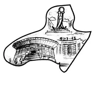 晋江体育馆简笔画平安晋江简笔画手绘姑嫂塔简笔画晋江著名景点简笔画