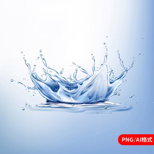 w09水珠水滴水花水分子波浪波纹透明底png/psd/ai格式设计素材