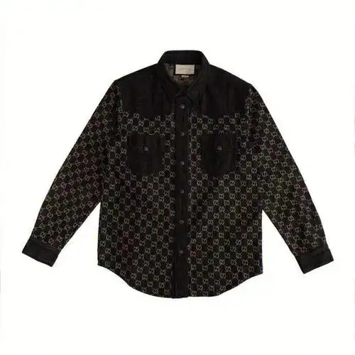 guccigg提花牛仔衬衫