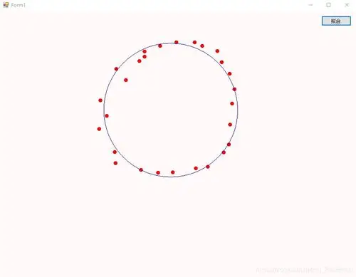 矩阵求解拟合圆(最小二乘法) c#实现