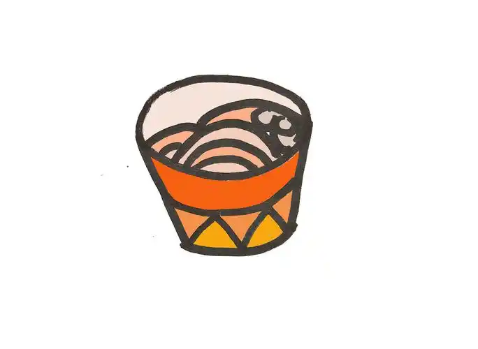 简笔画食物系列:有颜值的面条