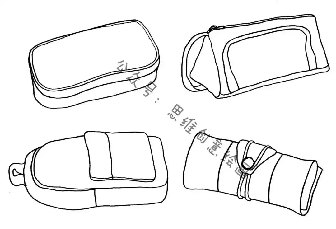儿童画线描|我的笔袋