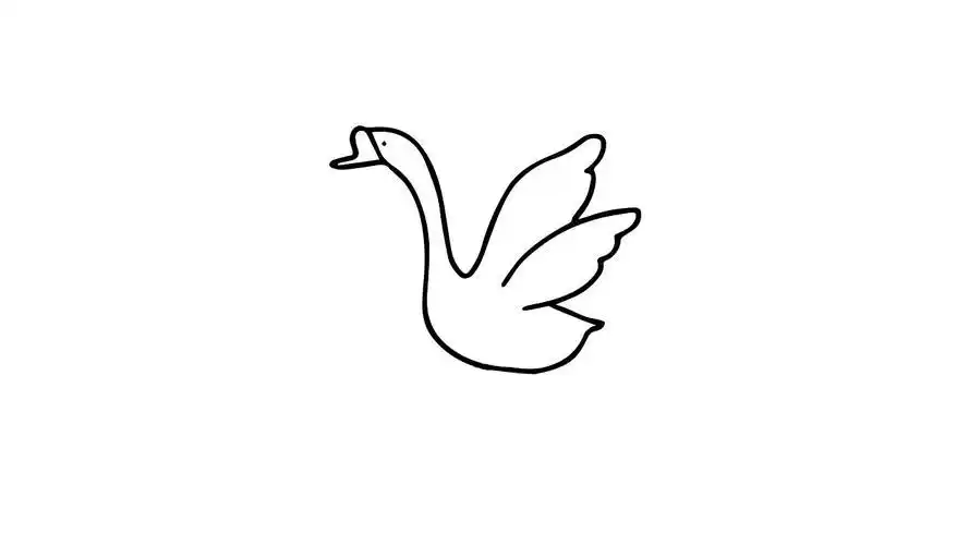 怎么画白鹅 - 简笔画 - 懂得