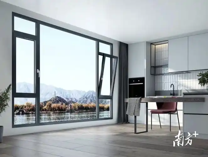 坚美"雪神"系列内平开窗效果图.企业供图