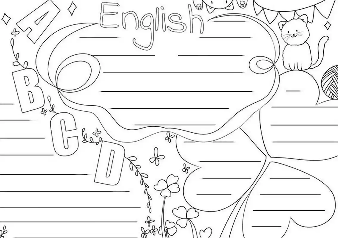 英语手抄报 模板简单 英语手抄报#手抄报# #手抄报素材# #手抄报模板