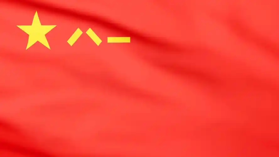 4k飘扬的八一旗帜视频素材-无缝循环_3840x2160_高清视频素材下载